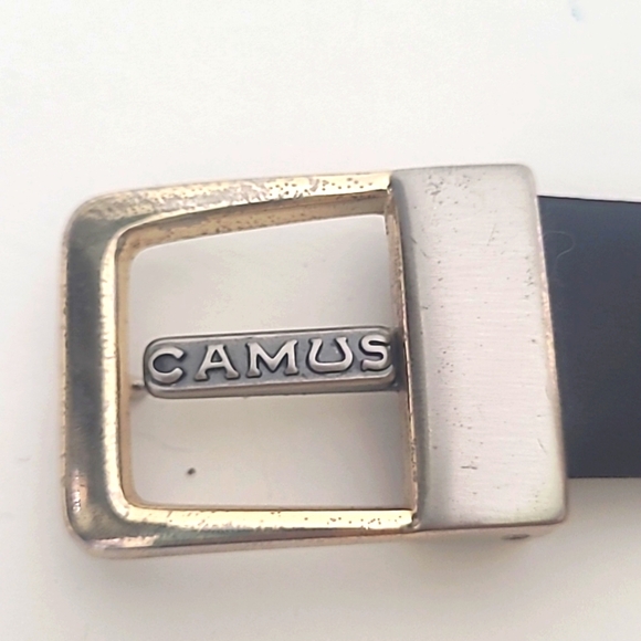 Belt Reversible Black Brown Genuine Leather removable buckle sz 40 - Picture 3 of 5